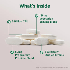 Jarrow Formulas Jarro-Dophilus Digest Sure Tablets, (5 Billion CFU) for Immune Support, 30 Day Supply