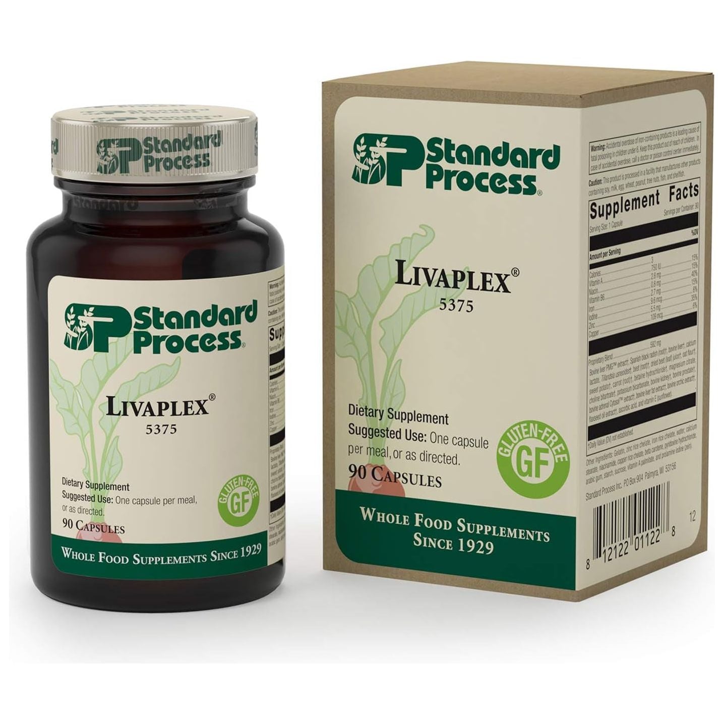 Standard Process Livaplex - Whole Food Bowel, Digestion and Digestive Health, Liver Health and Gallbladder Support 90 Capsules