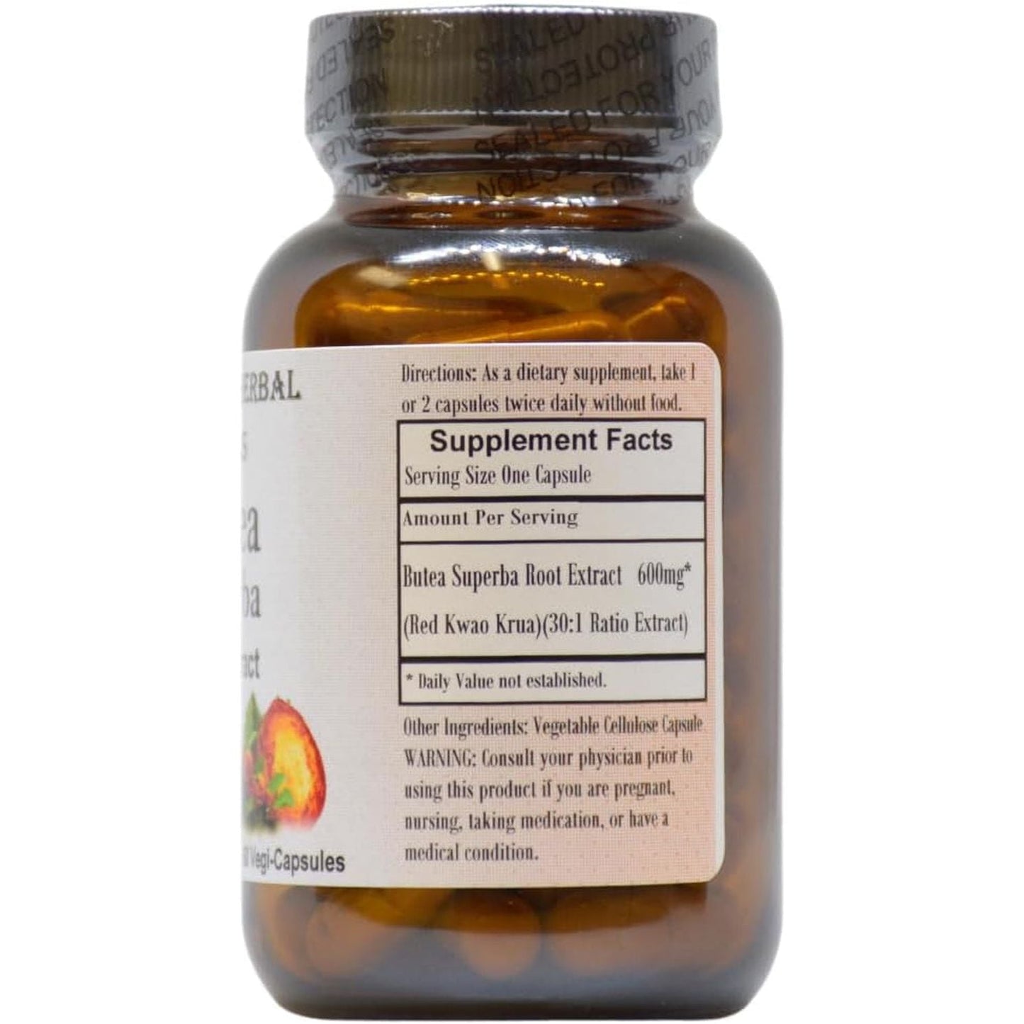 Barlowe'S Herbal Elixirs Butea Superba Extract 30:1 | 600Mg 60 Vegan Capsules