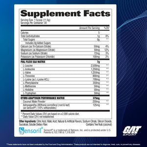 GAT SPORT Flexx Eaas + Hydration, Advanced Essential Amino Acids, 30 Servings (Fruit Punch)