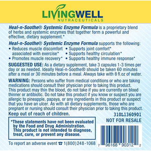 HEAL-N-SOOTHE Proteolytic Enzymes - Natural Joint Support Supplement - 90 Count