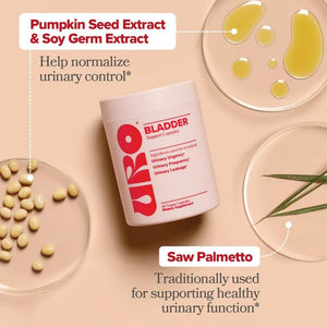 O Positiv URO Bladder Control Supplement with Pumpkin Seed Extract, Soy Germ Extract, Saw Palmetto, 30 Servings