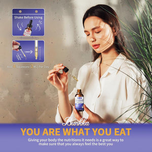 Glucosamine Chondroitin MSM Liquid Drops-W/ Turmeric Boswellia Quercetin Bromelain-Vegan,