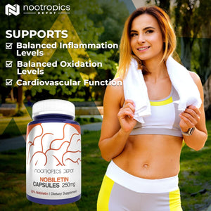 Nootropics Depot Nobiletin Capsules | 250Mg | May Help Suppot Cognitive & Metabolic Function 30 Count