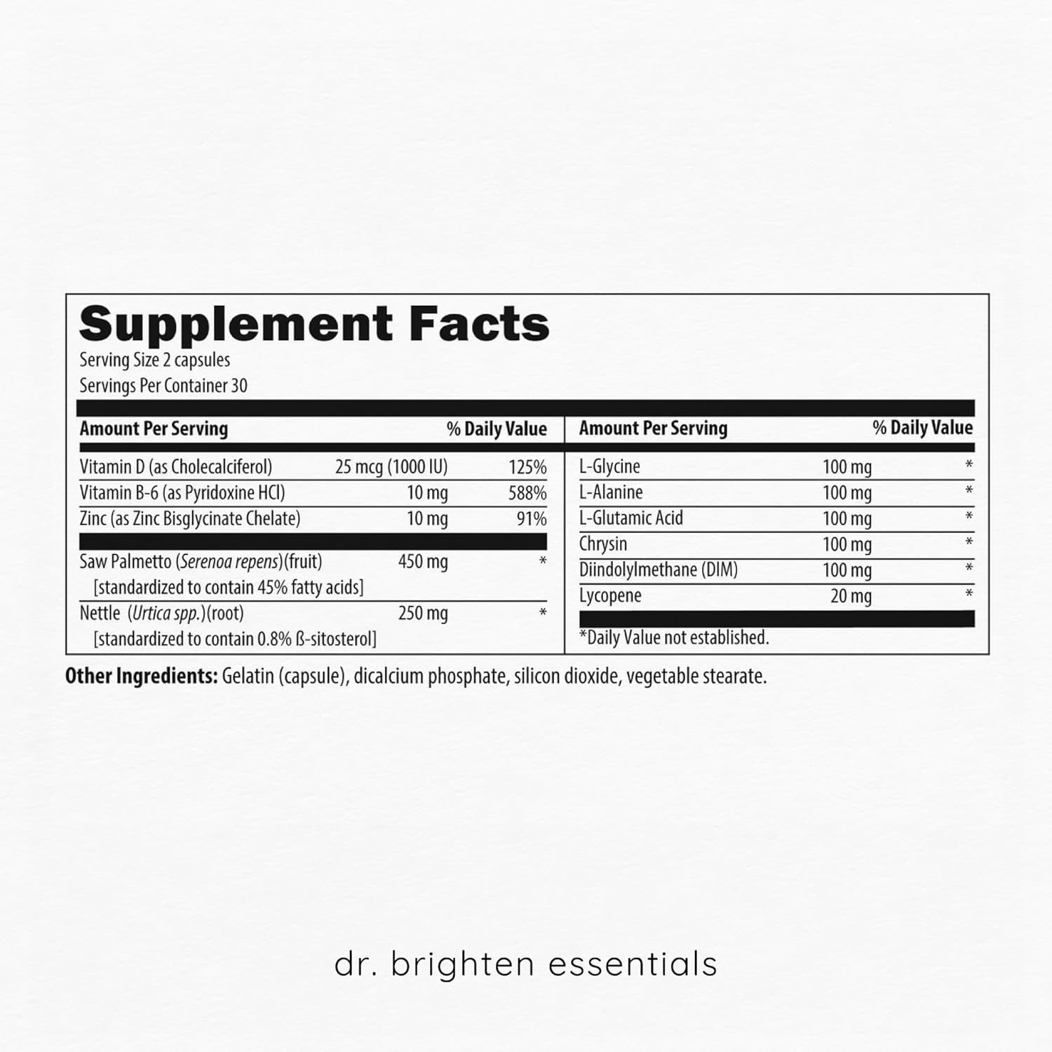 Dr. Brighten Saw Palmetto plus for Women - PCOS Support to Prevent Hair Loss Acne Oily Skin