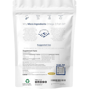 Micro Ingredients Triple Strength Omega 3 Fish Oil Supplements 4200Mg, 240 Softgels – Lemon Flavored