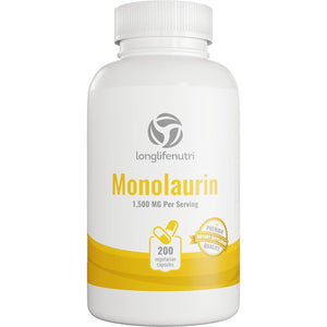 Monolaurin Supplement 1500Mg - Immune System and Natural Digestion Support 200 Capsules