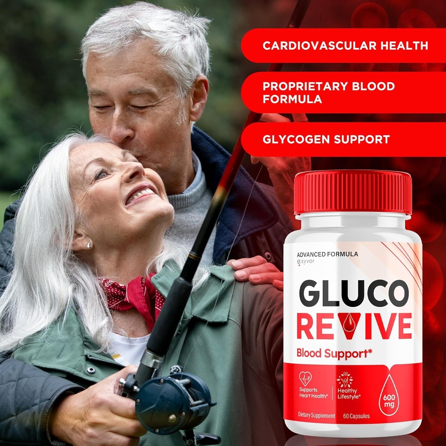 Gluco Revive Advanced Formula Vitamin Pills - Supports Healthy Lifesytle Glycogen Support (60 Capsules)