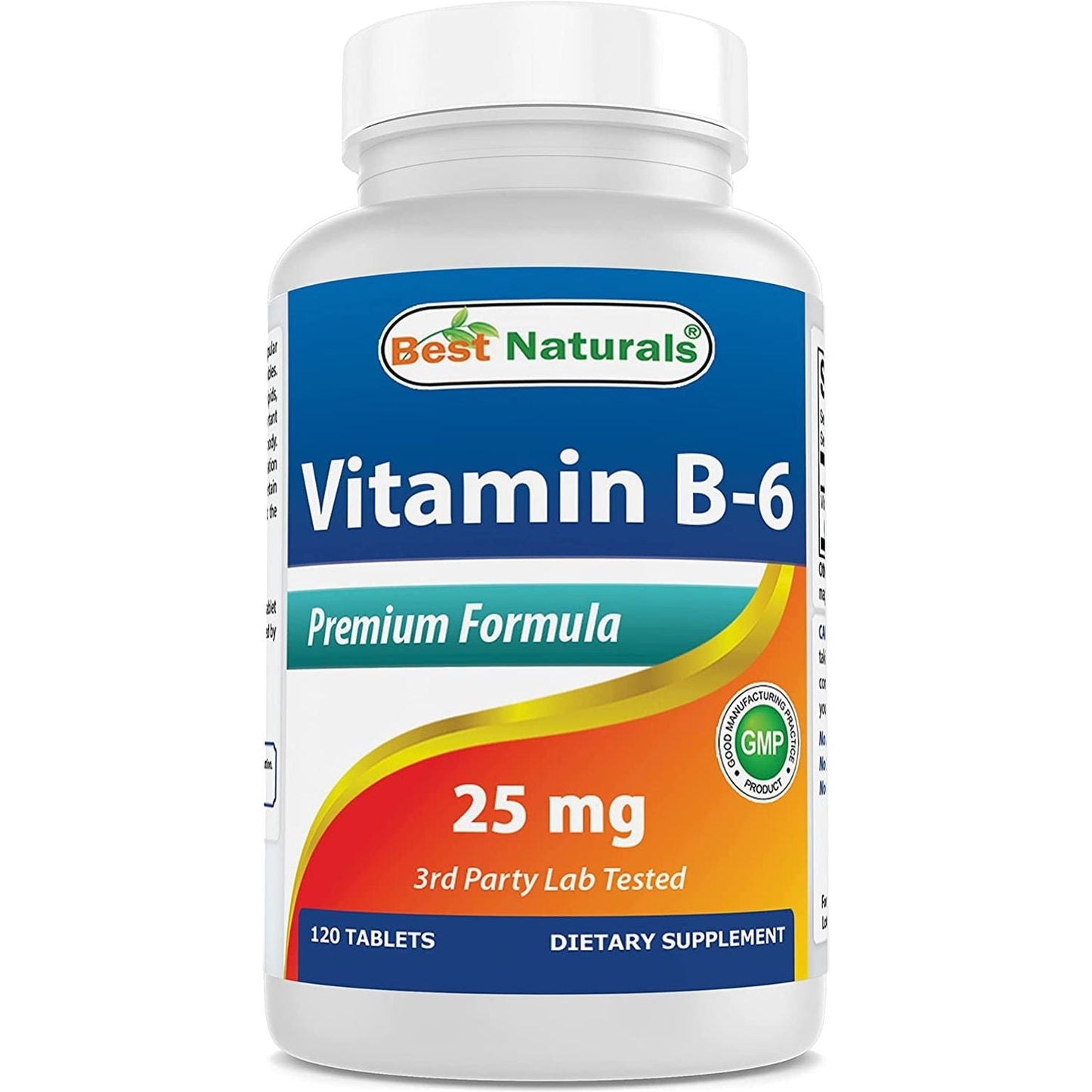 Best Naturals Vitamin B6 25Mg, 120 Tablets