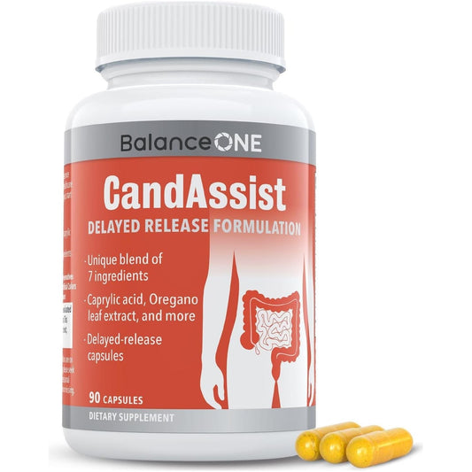 Balance ONE Candida Cleanse with Caprylic Acid, Berberine & Oregano Leaf Extract 1 Month Supply