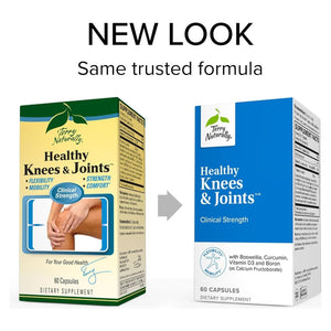 Terry Naturally Healthy Knees & Joints - Dietary Supplement to Support Bone Health & Joint Flexibility 60 Capsules