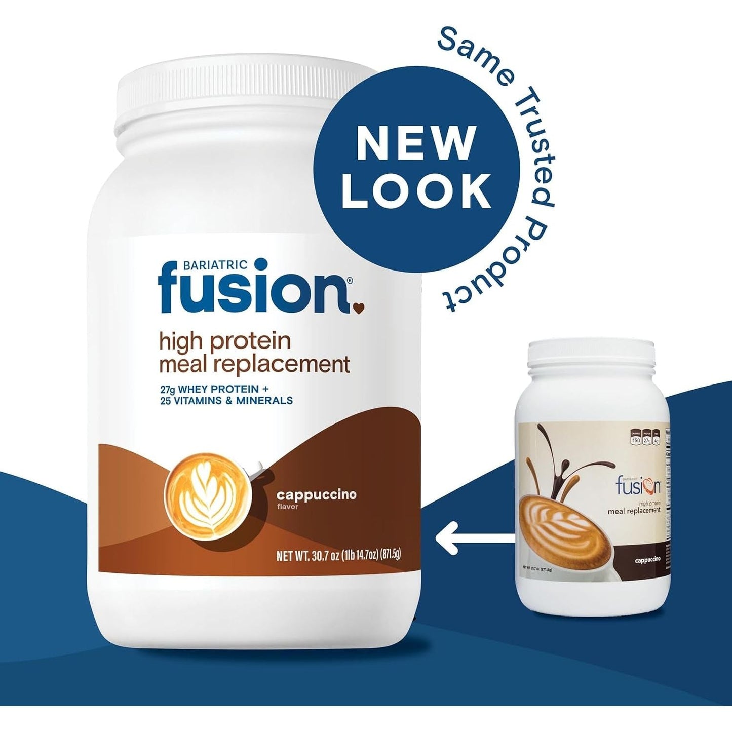 Bariatric Fusion Cappucino Meal Replacement 27G Protein Powder, 21 Serving