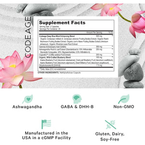 Codeage Meditate Vitamins+ Supplement - BDNF Brain Pills and Neuroprotein - 60 Capsules