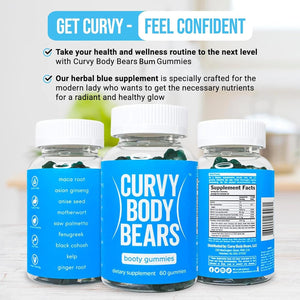 Bum Gummies for Women | Workout Support Gummy | Fitness Supplement | Berry Flavored (60 Count)