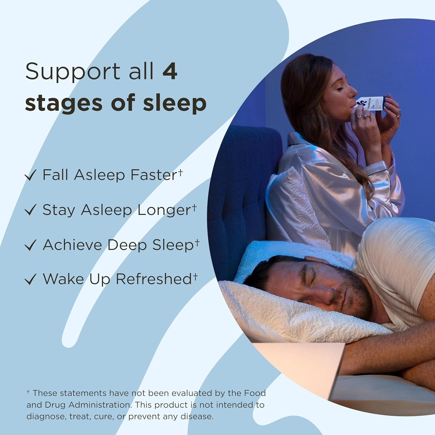 Healthycell REM Sleep - Sleep Aid Supplement for Adults 30 Gel Packs