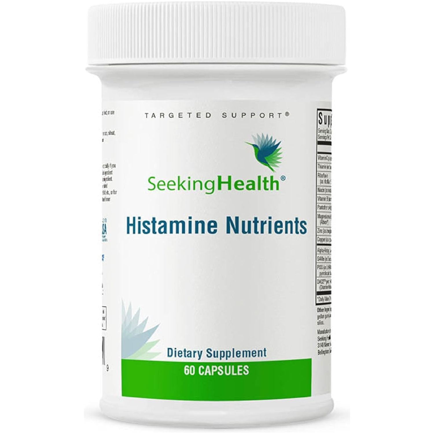 Seeking Health Histamine Nutrients, DAO Enzyme Supplement for Histamine Food Intolerance, Supports GI and Digestive Health (60 Capsules)*