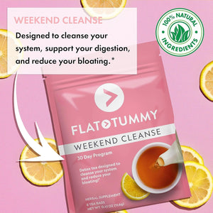 Flat Tummy Weekend Cleanse Tea - All Natural Colon Cleanse 30 Day Program