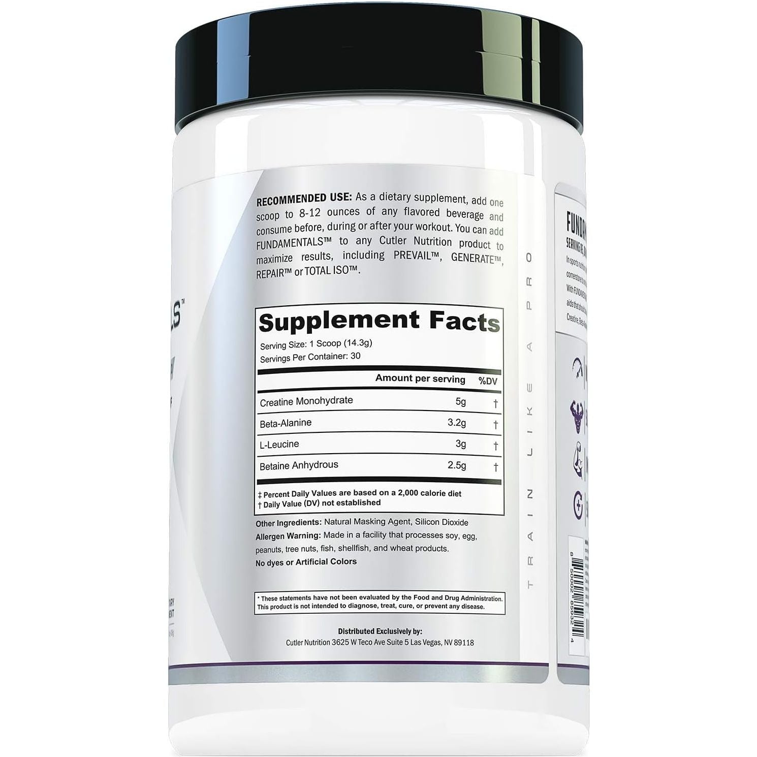 Fundamentals Intra or Post Workout Recovery Drink: 4 Key Ergogenic Aids 30 Servings