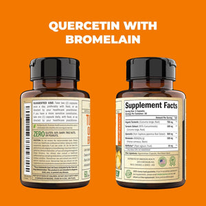 Quercetin with Bromelain Turmeric Supplement for Joint Supplements. 60 Tumeric Capsules