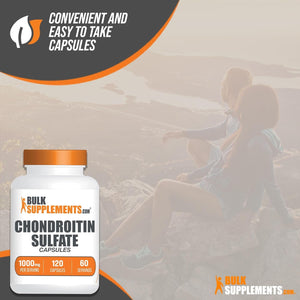 Bulksupplements.Com Chondroitin Sulfate Capsules - Bone & Joint Supplement, 120 Capsules/60 Servings