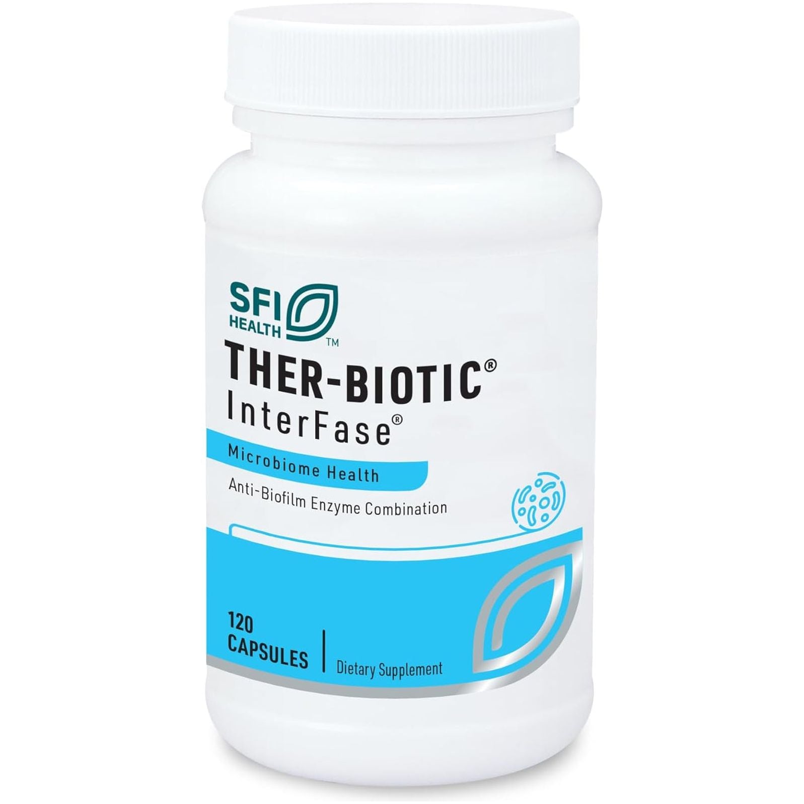 Klaire Labs Interfase - Digestive Enzyme Blend to Support GI Detox & Gut Flora Balance (120 Capsules)