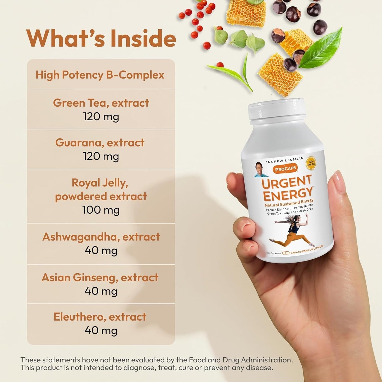 ANDREW LESSMAN Urgent Energy - Enhancing Energy Levels and Feelings of Well-Being 60 Capsules
