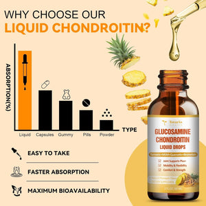 Glucosamine Chondroitin MSM Liquid Drops for Joint Health Vegan Supplements