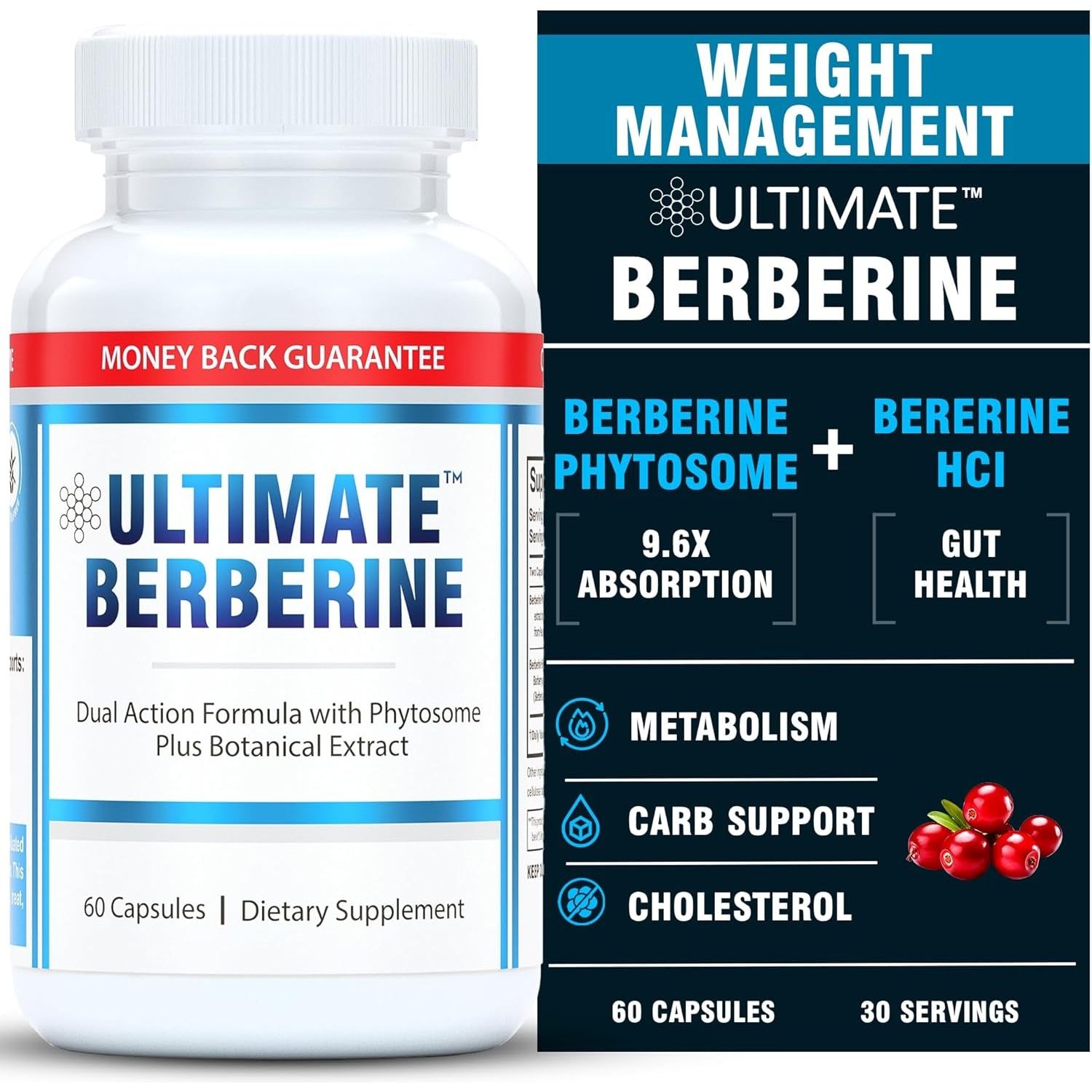 Ultimate Berberine Phytosome for Healthy Weight Management for Metabolism, Gut Health, Immunity & Cholesterol Support