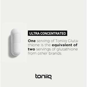 Toniiq Ultra High Strength Glutathione Capsules - 1000Mg Concentrated Formula - 120 Capsules
