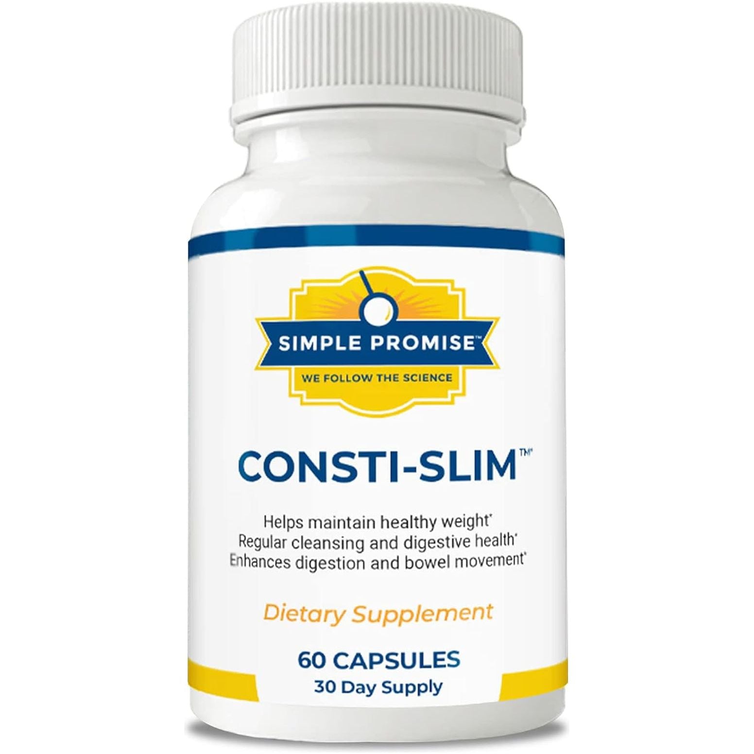 Simple Promise - Consti-Slim - Natural Digestive Health and Wellness Support – Promotes Healthy Enzyme Activity, 60 Capsules