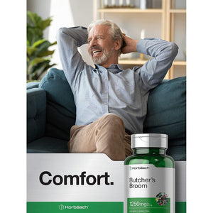 Horbaach Butchers Broom Capsules 1250Mg | 120 Count