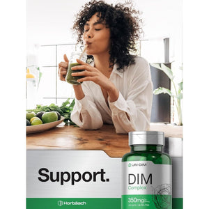 Horbäach DIM Supplement | 350Mg Complex |120 Capsules | Diindolylmethane | with Broccoli & Kale | Non-Gmo, Gluten Free