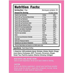 Lean Joe Bean Organic Instant Keto Coffee with Mushrooms, MCT, Collagen, Turmeric, Probiotics & Folate |(24 Count)