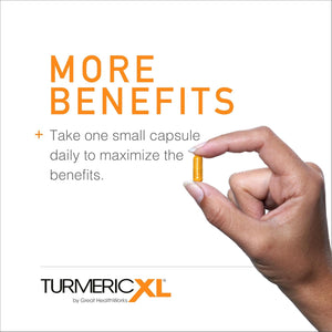 Turmericxl Natural Joint Support & Healthy Inflammatory Response Supplement 30 Veggie Capsules