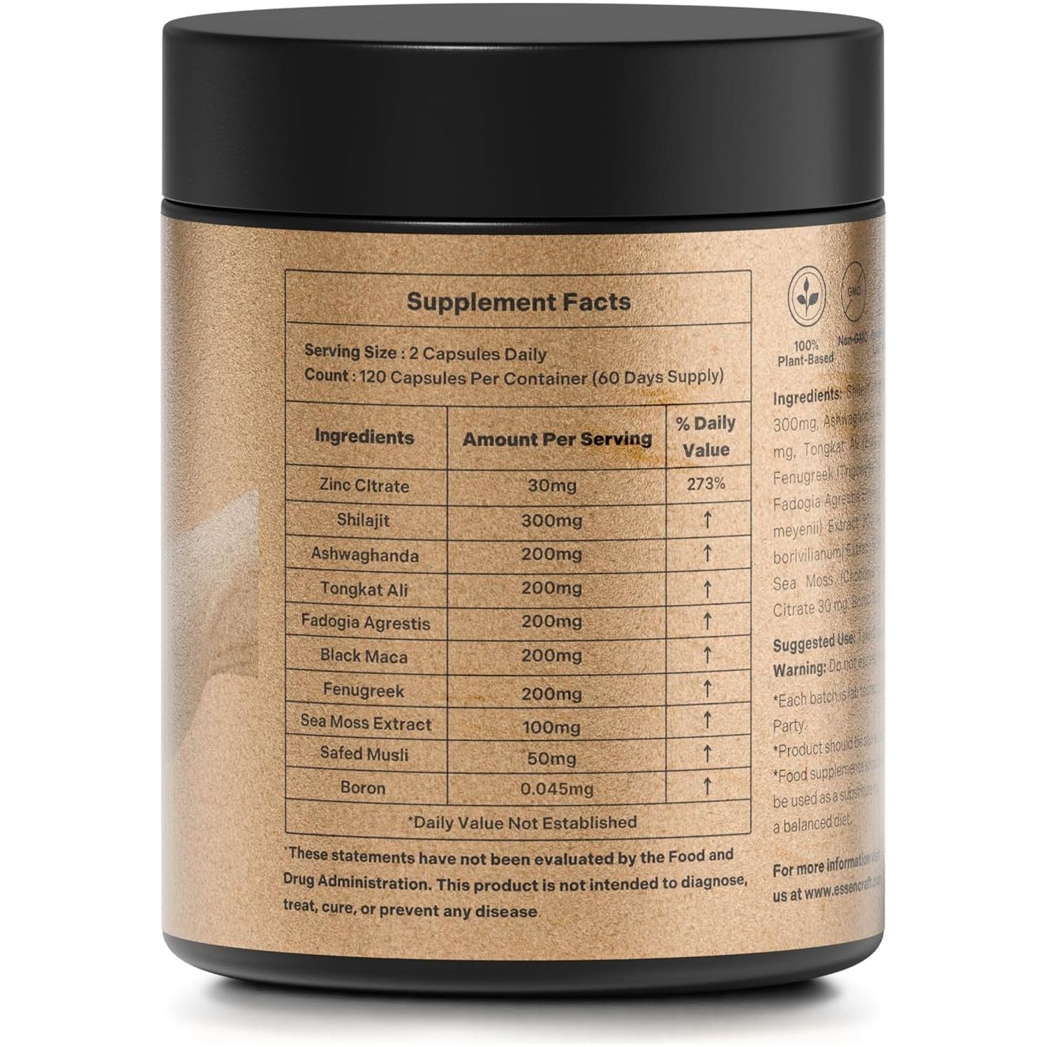 ATLAS X 10-In-1 Masculinity Maximiser Supplement for Men - Energy, Strength & Vitality 2 Month Supply