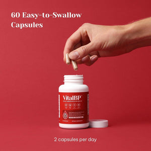 Vital BP - Support for Normal Blood Pressure - Supports Blood Flow & Arteries - with Coq10, L-Citrulline, and K2 & D3-60 Capsules.