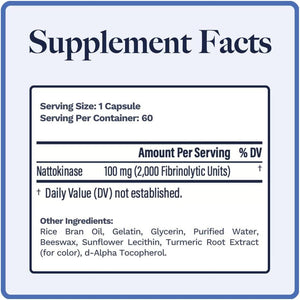 Nattokinase | 2000 FU from Japanese Natto | for Cardiovascular and Circulatory Support | 120 Softgel