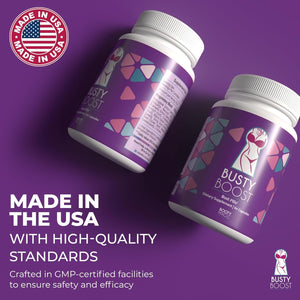 Busty Boost Breast Enhancement Pills - Enhancement & Enlargement Pills for Bigger Boobs & Growth. Made in USA