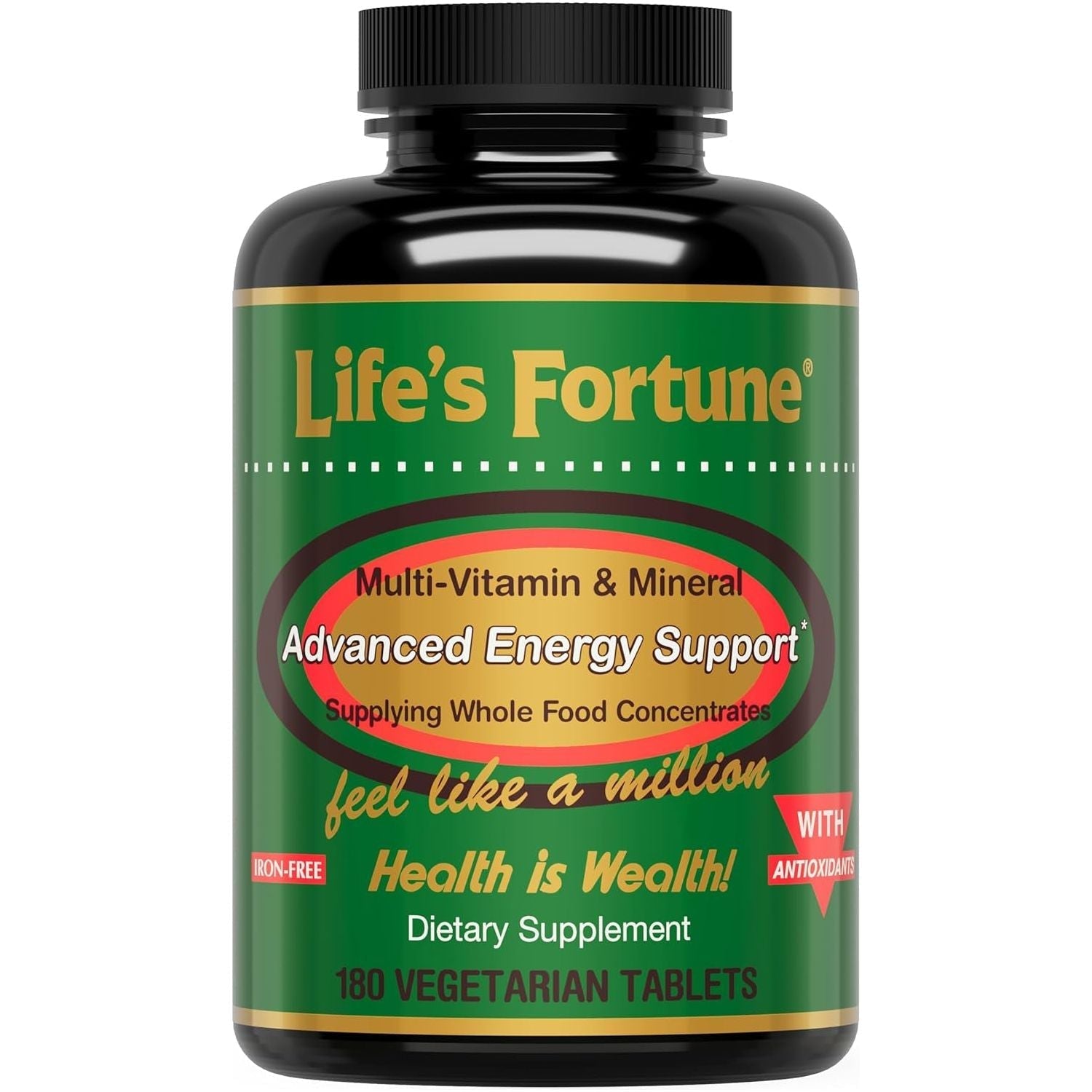 Life'S Fortune Multivitamin & Mineral, All Natural Energy Source Supplying, 180 Tab