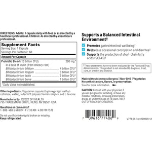 Klaire Labs Ther-Biotic Factor 4 – 10B CFU Bifidobacterium Bifidum Probiotic (60 Capsules)