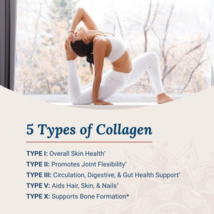 Live Conscious beyond Collagen Multi Collagen Powder for Women W/Types I, II, III, V & X 41 Servings