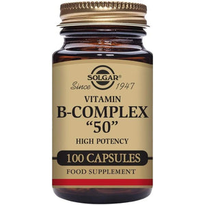 Solgar Bcomplex “50” Vegetable Capsules Energy Metabolism Cardiovascular Support & Nervous System Support 100 Count