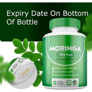 800Mg of Pure Nutrient-Rich Moringa Powder - Supports Energy, Gut Health+Essential Vitamins & Amino Acids