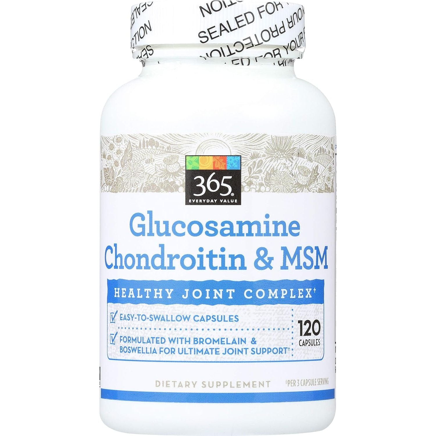 365 Everyday Value, Glucosamine Chondroitin & MSM, 120 Ct
