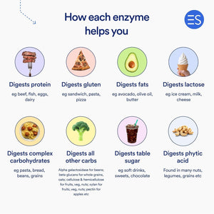 Essential Stacks Pure Digestive Enzymes Incl. Amylase, Lipase & Lactase - (60 Capsules)