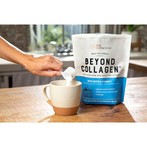 Live Conscious beyond Collagen Multi Collagen Powder for Women W/Types I, II, III, V & X 41 Servings