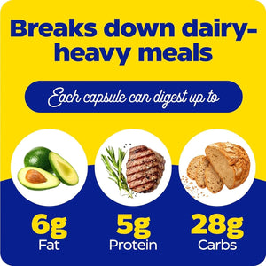 Enzymedica Lacto, Maximum Strength Formula for Dairy Intolerance, Relieves Digestive Discomfort, 90 Capsules