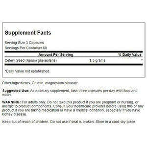 Swanson Celery Seed Extract (Cellery) Urinary Health Antioxidant Support 500 Mg 180 Capsules
