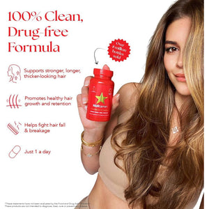 Hairtamin Advanced Hair & Scalp Serum Pack | All-Natural Vegan Biotin Capsules & Serum Sample for Hair, Skin & Nail Growth