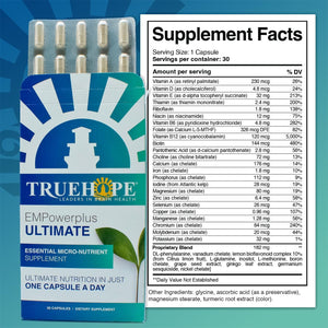 Truehope Empowerplus Ultimate Capsules - Brain, Energy and Focus Supplement 30 Capsules